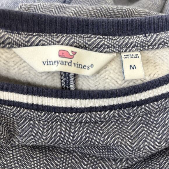 Vineyard Vines Womens Dress Medium Varsity Sweatshirt Super Soft Chevron Pockets - Picture 3 of 9